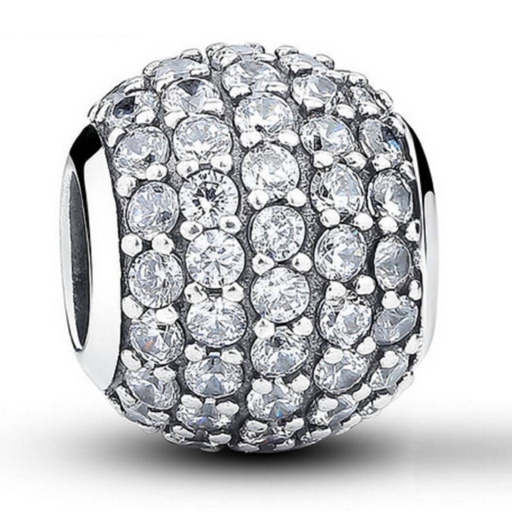 retired silver pandora pave lights charm